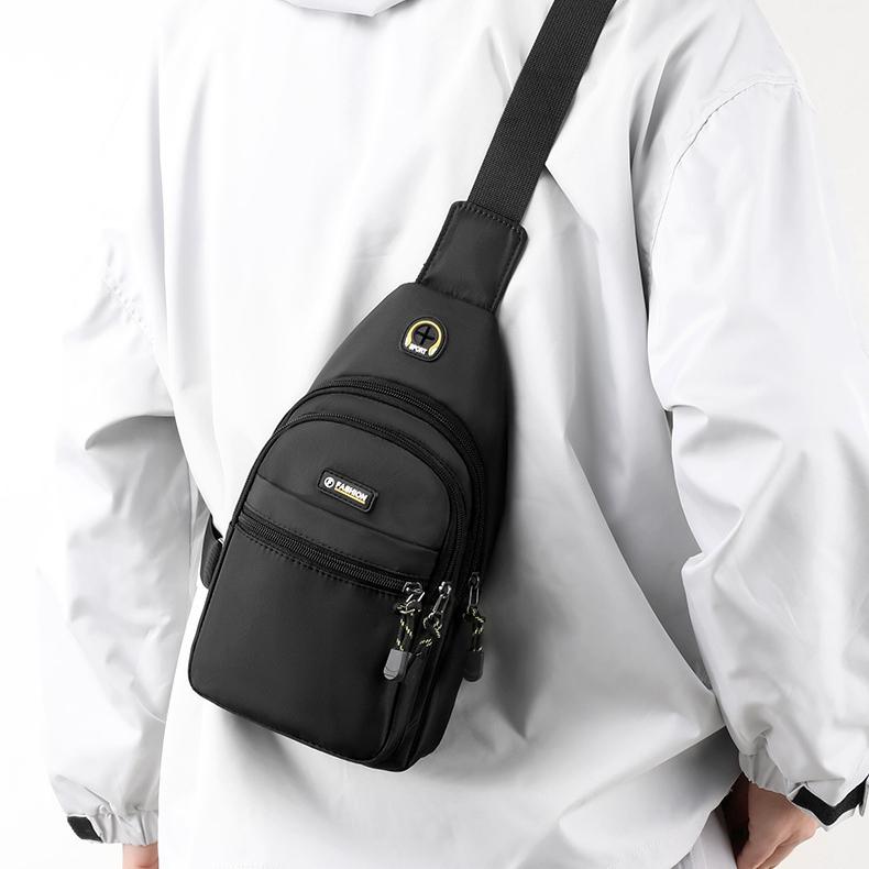 Men's Chest Bag 2024 New Casual Fashion Shoulder Bag Male Hand Crossbody Korean Cycling Backpack