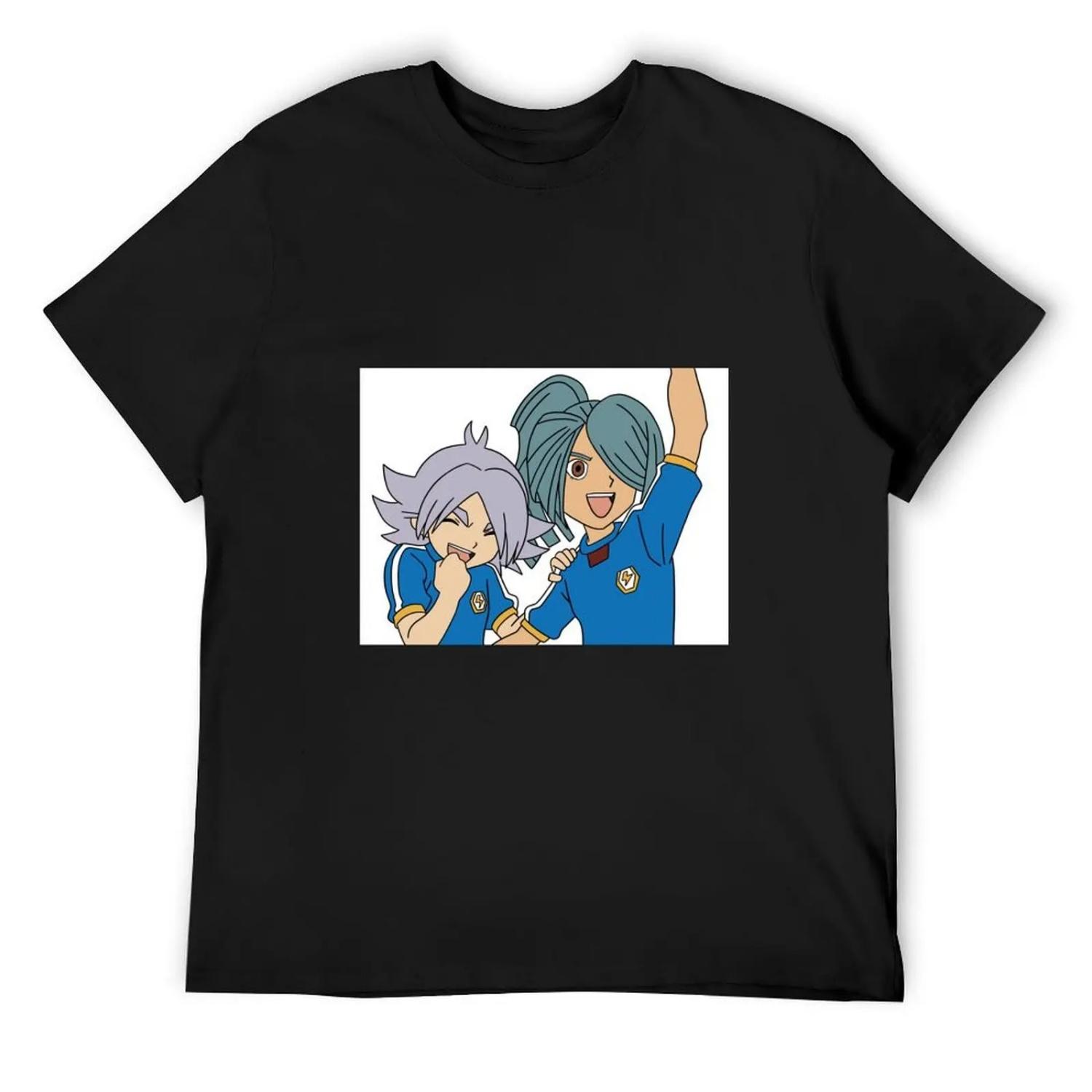 Inazuma Eleven Fubuki and Kazemaru Sticker T-Shirt plain quick drying vintage t shirts mens big and tall t shirts S
