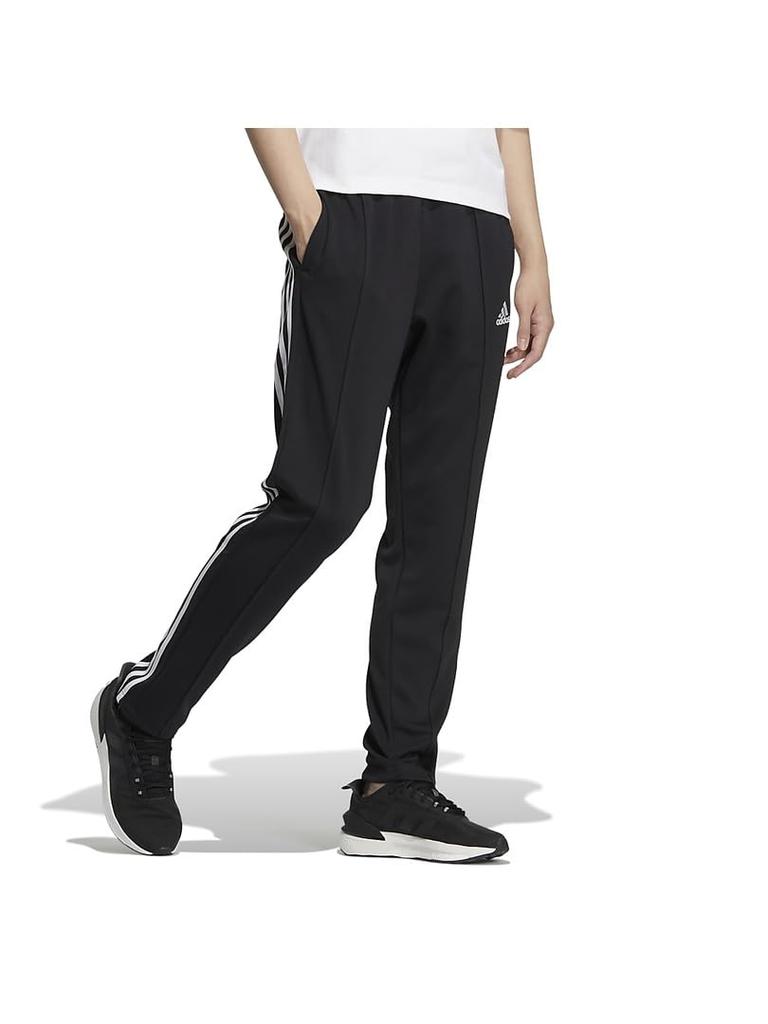 Adidas Double Knit Track Size L Men's 3-Stripes Pants, Black/White, (IA9419)