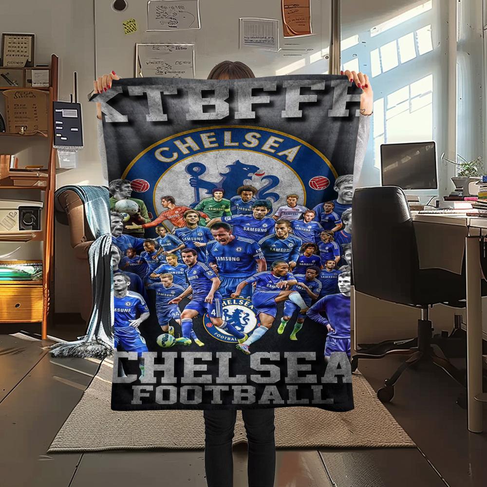 

Chelsea Print FlAannel Blanket, High quality Comfortable for All Seasons, Home Decor, Warmth and Comfort 80cm x 120cm