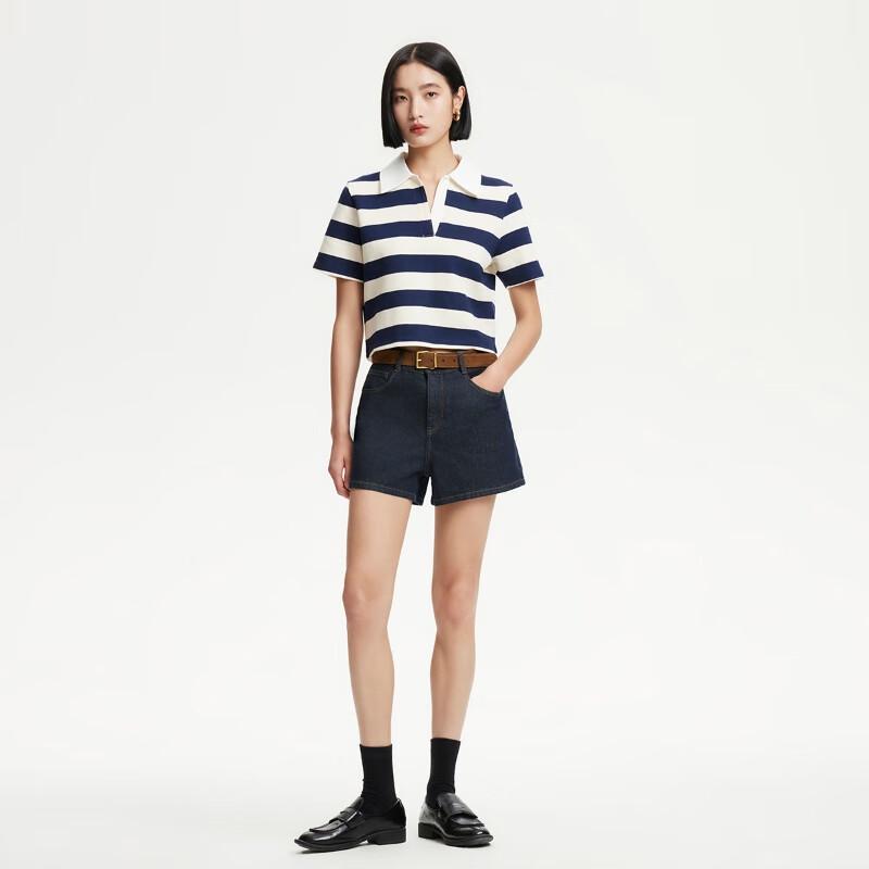 

VEROMODA High-Waist Denim Shorts with Belt L