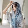 Scarf Shawl High-End Feel Female Fresh Artistic Ethnic Style Versatile Cotton Linen Feel Spring Autumn Summer Sunscreen Silk Scarf