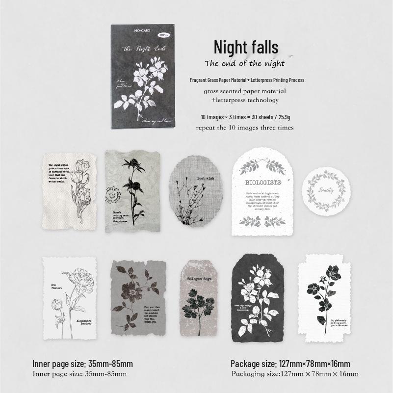 Leichte Retro-Waldserie Geprägte Haftnotizen & Journal-Sticker von Mò Mò Letterpress