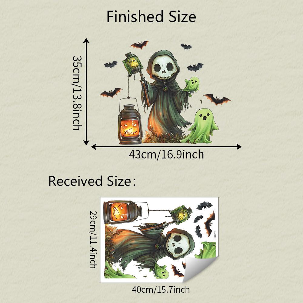 

Хэллоуин Безликий Мужской Призрак Летучая Мышь Балкон Стеклянная Витрина Домашнее Украшение Статические Наклейки на Окна