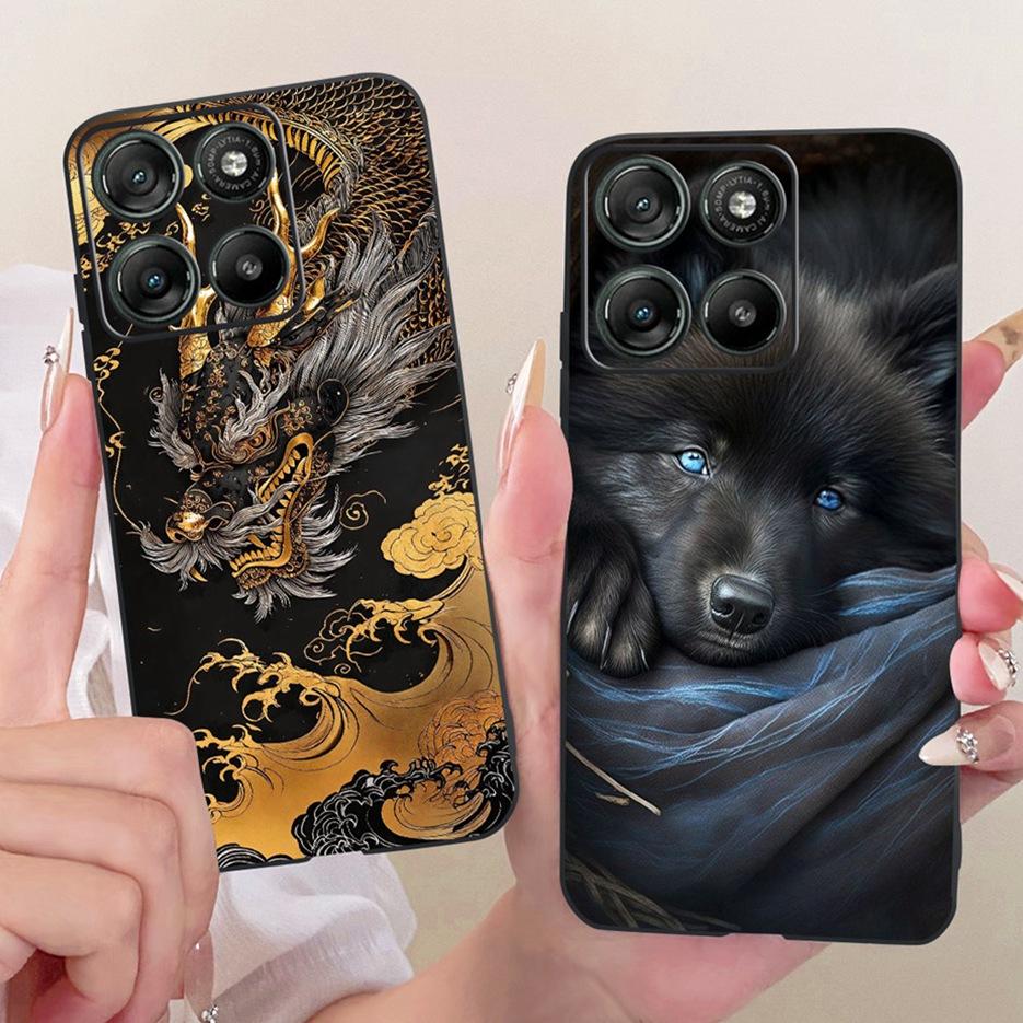 For Motorola Moto G15 Power Case Moto G17 Cute Love Heart Painted Cover Soft Silicone Case For Motorola G17 Power MotoG15 Fundas