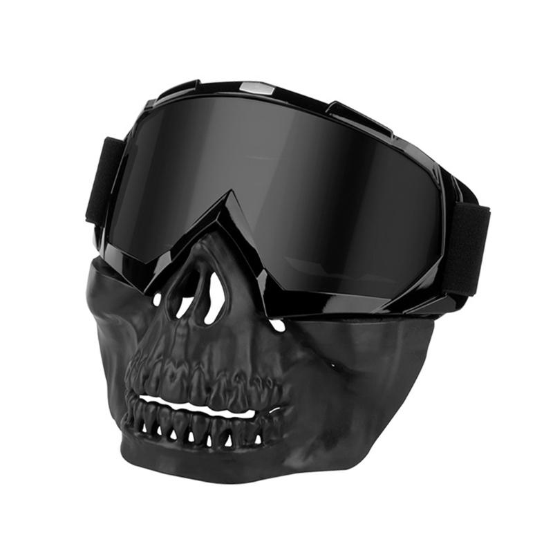 Motorcycle Windproof Goggles Detachable Face Mask Comfortable Breathable Face Cover Perfect for Motorcycle Adventures