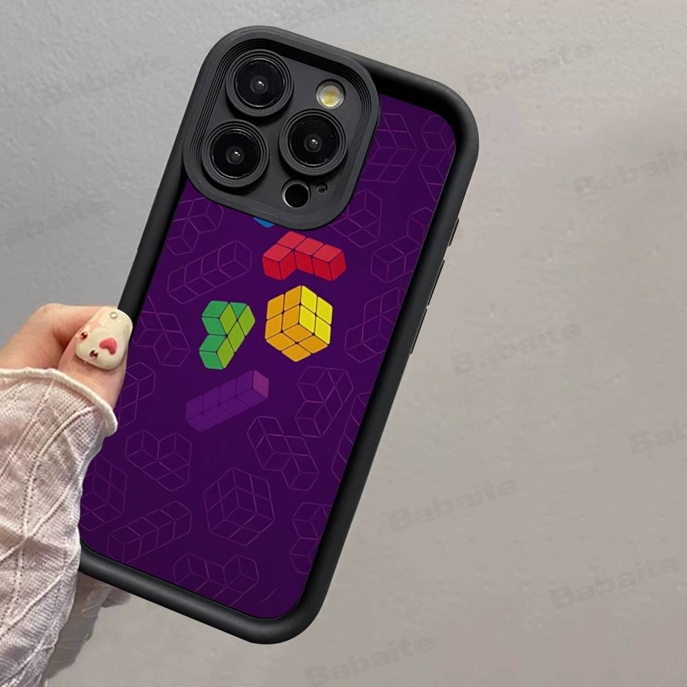 Vintage Game T-Tetris Phone Case For IPhone 17 16 E 15 14 13 12 11 Pro Max Plus Back Cover
