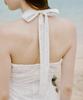 LETTER FROM MOON Bella Lace Punching Halterneck Dress (White)