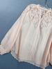 Nanyou 2026 Spring French Style Lace Embroidered Loose Shirt