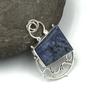 Natural Sodalite Gemstone 925 Sterling Silver Jewelry Designer Pendant 1.73" AJP-166
