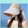 Summer Women Wide Brim Straw Hat With Sun Protection Breathable For Beach And Vacation