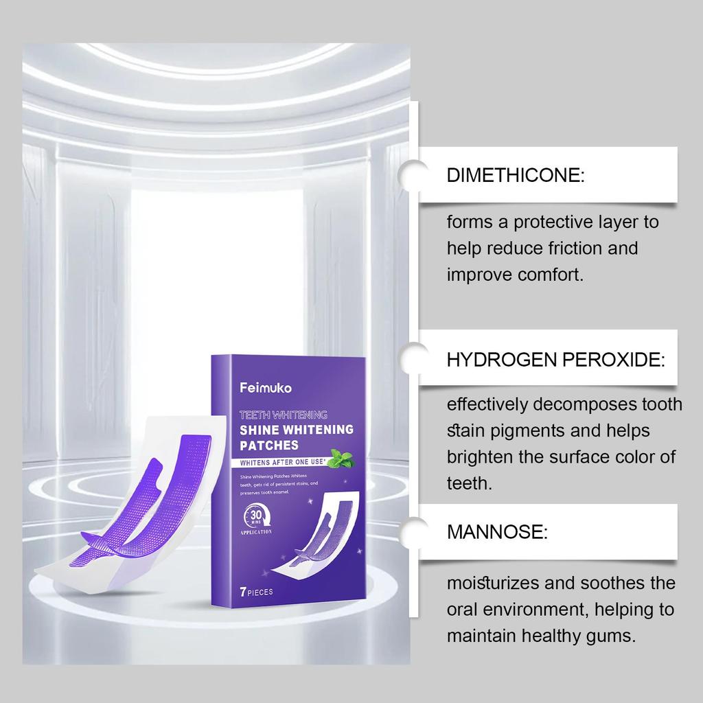 Purple Teeth Whitening Strips Brighten Tooth Remove Plaque Stain Cleaning Oral Hygiene Reduce Sensitivity Bleaching Dental Tools