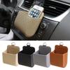 Car Air Vent Clip Leather Storage Bag Mobile Phone Earphone Key Glasses High Quality Storage Holder Use For Home/Office Amagi