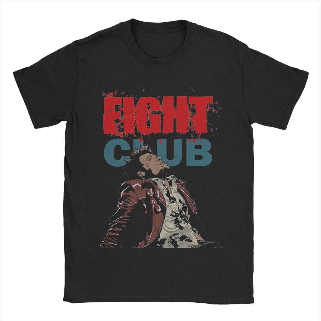 Retro Movies Fight Club TShirt for Men Women  Vintage Cotton Tee Shirt Round Collar Short Sleeve T Shirt Summer Clothes