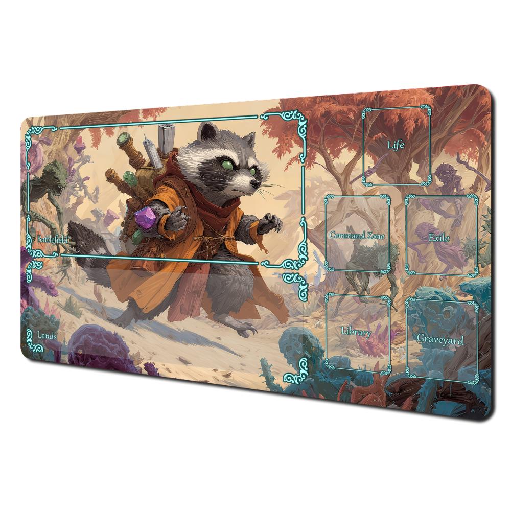 AntiSlip Stain Proof PTCG PlaymatRamen Art Card Game Mat Durable Gaming Desk Pad for Players