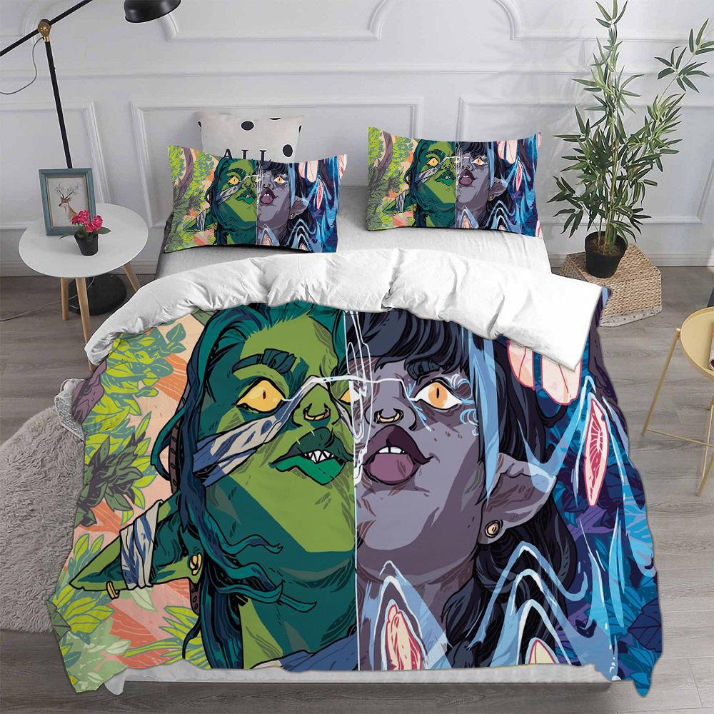 

The Mighty Nein Bedding Sets EU Single Double Comforter Quilt Bed Cover Duvet Cover Pillow Case 2-3 Pieces Sets Kids Adult Size EU Single 135x200cm