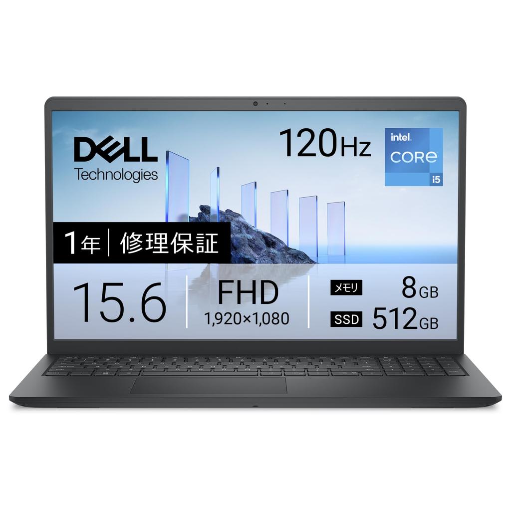 Dell 15 DC15250 Intel Core 8GB 512GB Windows Carbon Repair Service Hard Drive Return 15.6-inch Laptop, i5-1334U, Memory, SSD, 11, Black, 1-Year