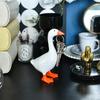 Magnetic Goose Key Holder - Resin Desk Decor For Office Home, Cute Duck Figurine With Tool Rack