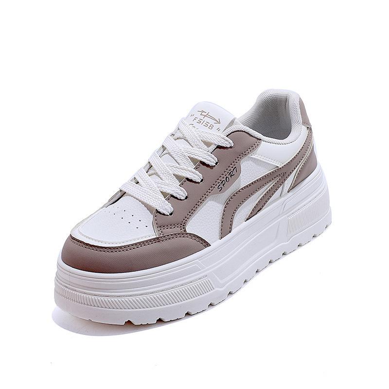 Height-increasing Women's Autumn New Thick-soled Lace-up Muffin Casual Sports Shoes Student Versatile Board Shoes