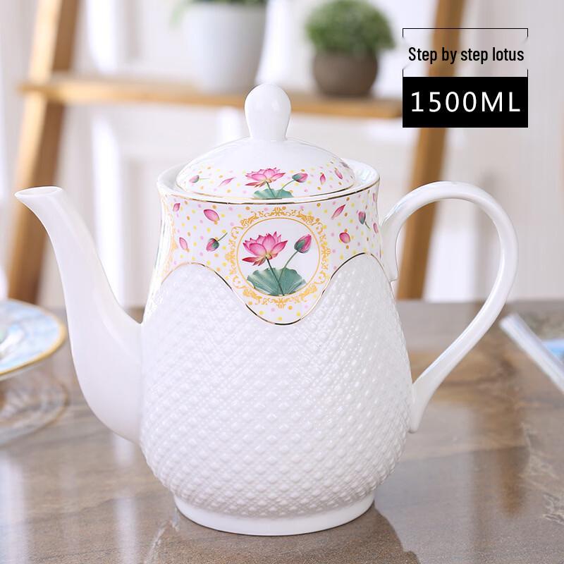Lygil Heat-Resistant Ceramic Teapot with Stainless Steel Filter