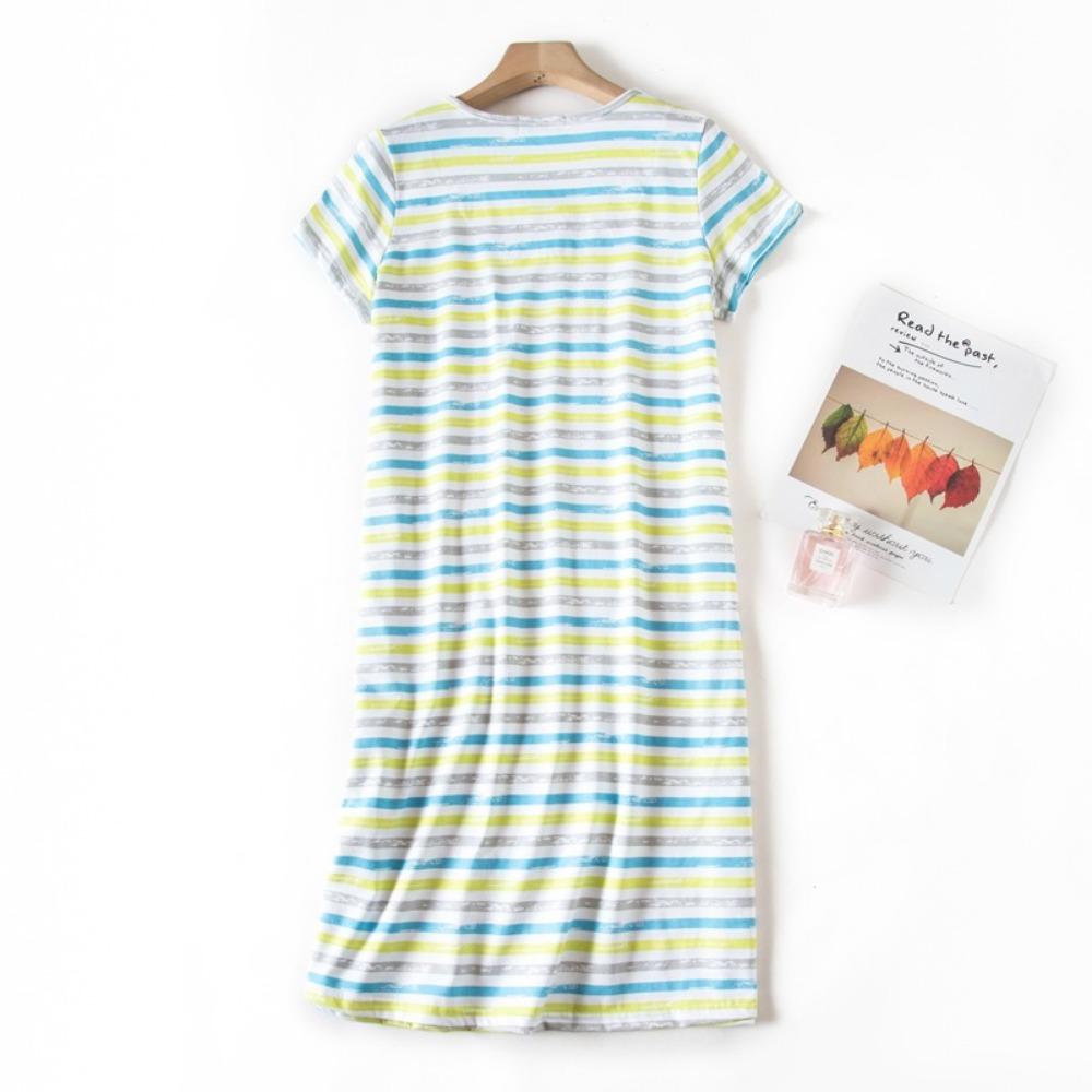 Fashion Casual Women Dress Short Sleeve Sleepwear Dresses Loose Fit Nightwear Home Clothes Nightie Loungewear Dresses