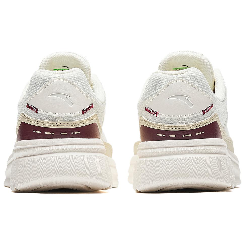 Anta Walker GZ Simple Comfortable Non-Slip Wear-Resistant Low-Top Casual Shoes Women Sneaker White Red 122438816S-1