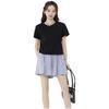 MJ STYLE Pure Cotton Short-Sleeve T-Shirt for Women, Summer 2026, Cropped Regular Shoulder Slimming Casual Versatile Petite Half-Sleeve Top
