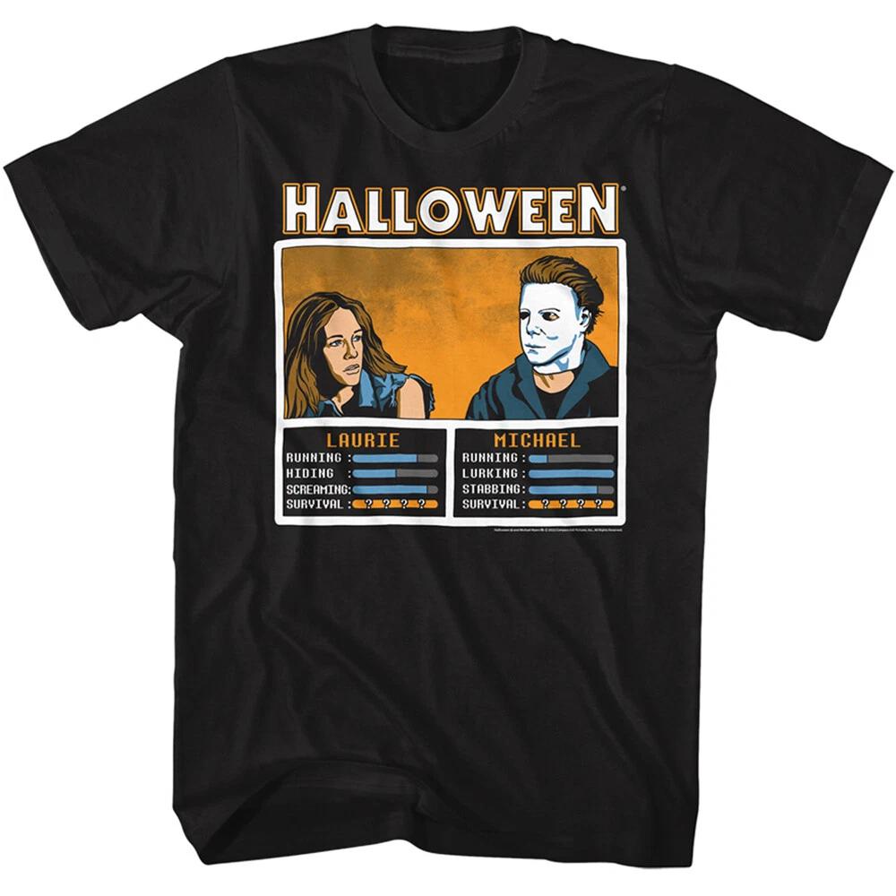 Halloween Horror Movie Laurie & Michael Face Off No Knives Men s T Shirt XL
