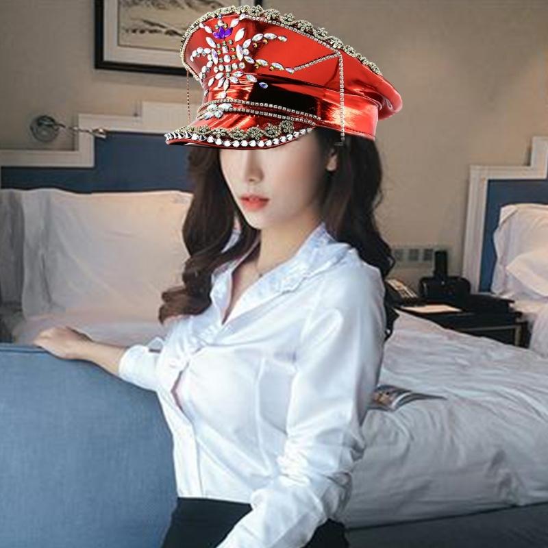 Captain Hat Adult Yacht Boat Hat Marine Officer Hat Adult Navigational Headwear for Music Festivals