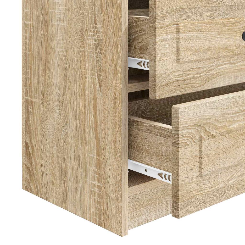 Nightstand Sonoma Oak 62 X 34.5 X 44.5 Cm Particleboard