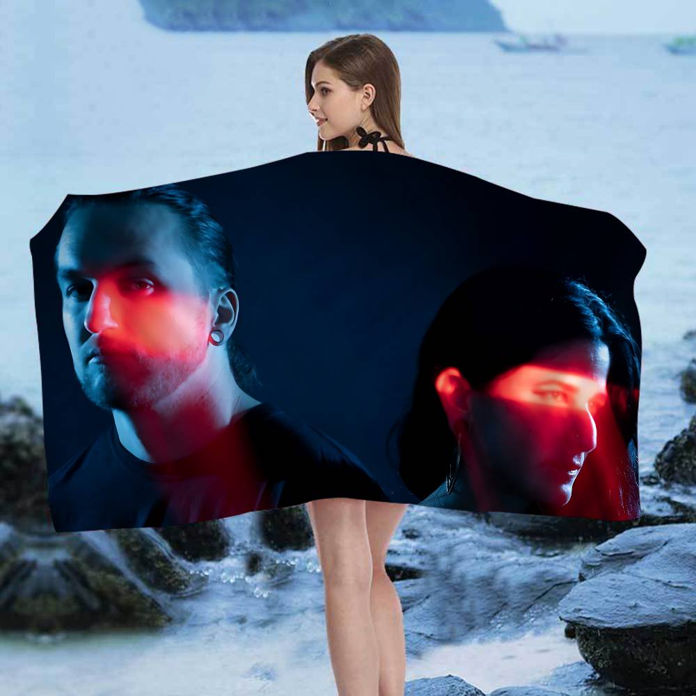Metal Band E-Entheos Bath Towel Microfiber Soft Water Absorbing Breathable For Girl Kids Decorative Cartoon Beach Towel