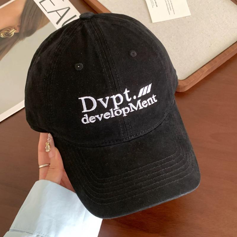 25 Early Autumn New Street Tide Brand Letter Baseball Cap Embroidery Female Big Head Circumference Showing Face Small Cap Tide