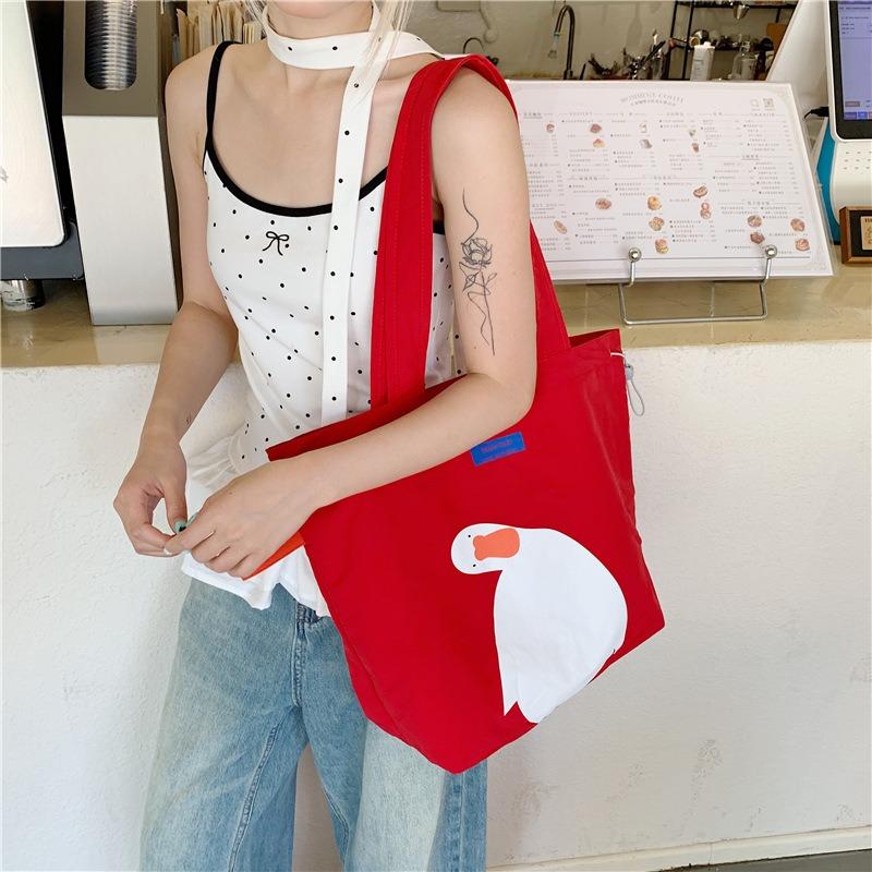 Lazy Wind Cloth Bag Women's Summer New Fashion Cute Shoulder Bag Large Capacity Commuter Tote Bag