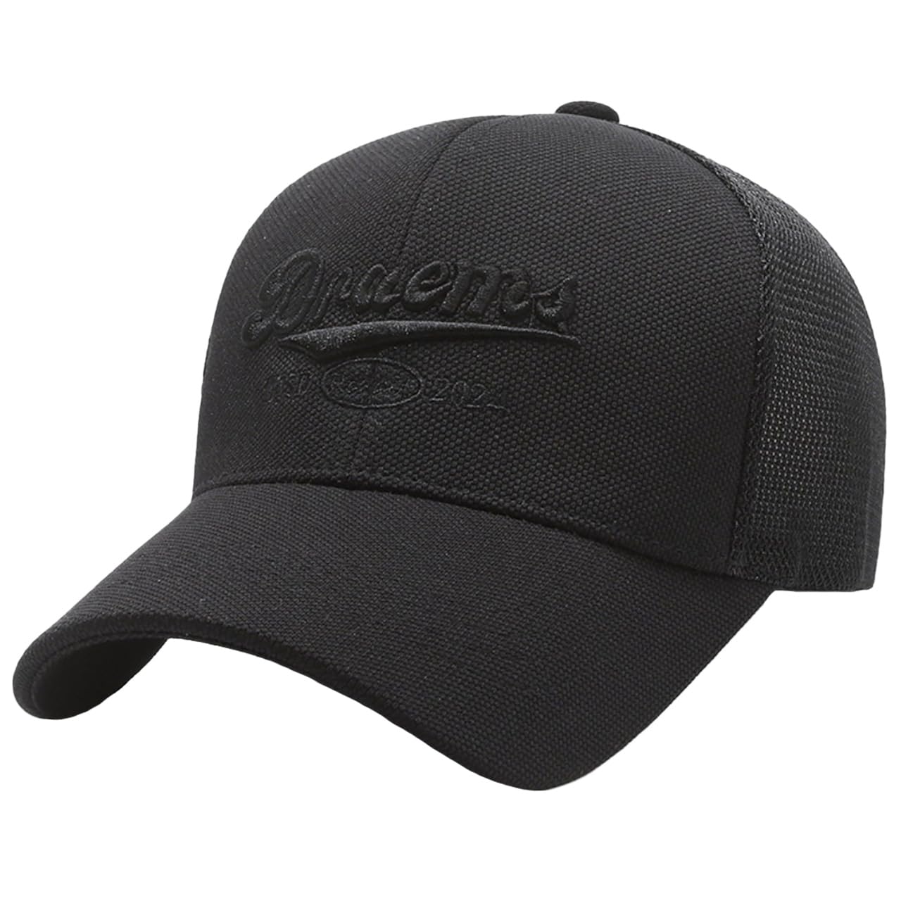 

Mesh Hat Cap Design Embroidery Outdoor Casual Men Women CZA188 [White Fang] (Black) чорний