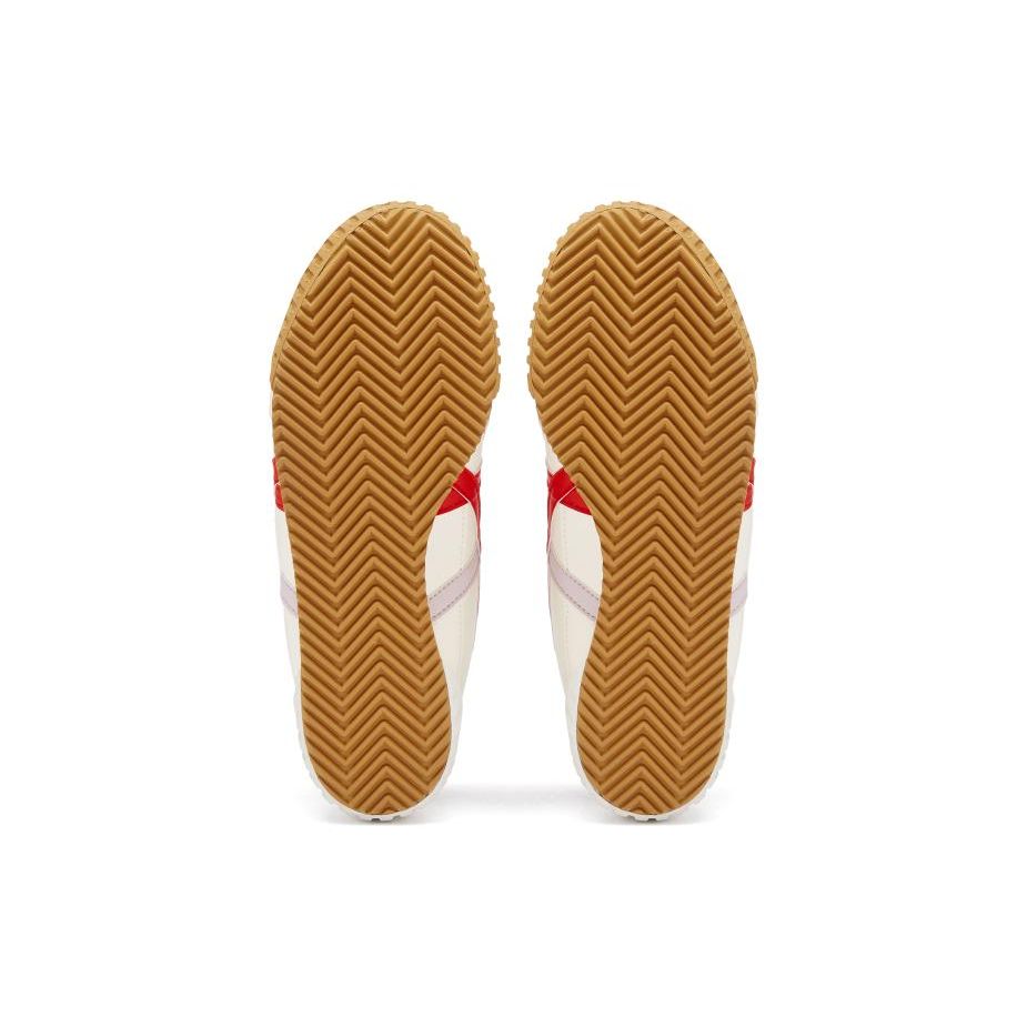ONITSUKA TIGER Machuation Casual Half Slippers Non-Slip Wear-Resistant Low-Top Skate Shoes Unisex Sneaker White Red 1183C012-100