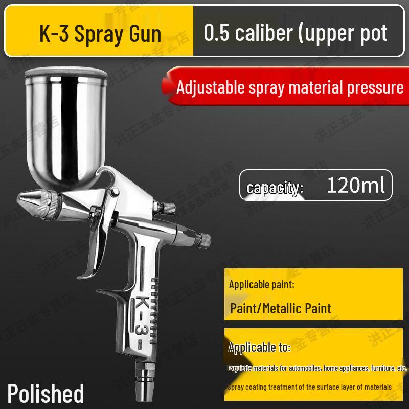 High-Quality Pneumatic Spray Gun with Dual Pots for Furniture, Car Paint, Household, and Textured Spraying
