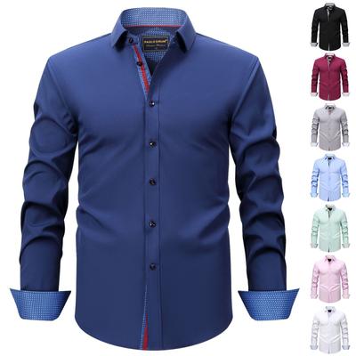 Men's Four-sided Spring Long-sleeved Lapel Shirt, Men's Large-sized Casual And Trendy Button Shirt