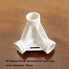 5pcs Black&White DIY Shelf Water Tube Joint Elbow Straight Joint Four Way Connector