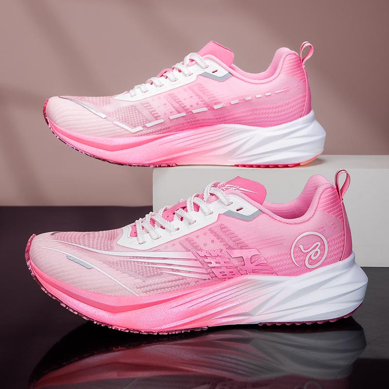 

2025 New Couple Training Shoes Luxury Professional Outdoor Marathon Run Shoes Fashion Comfort Ultra Light Men Women Sneakers 36 розовый