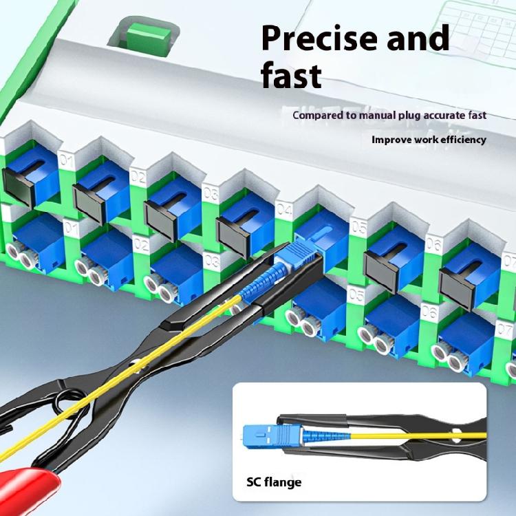 Ergonomic Precise Fiber Optical Plugs Extractors Tool With Metal Jaw Construction Fit for Reliable LC Connector Handling