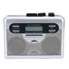 Cassette Player AM FM Radio Retro Cassette Tape Player Recorder with Digital Clock Timer Built In Mic Speaker Battery Operated Or   Powered