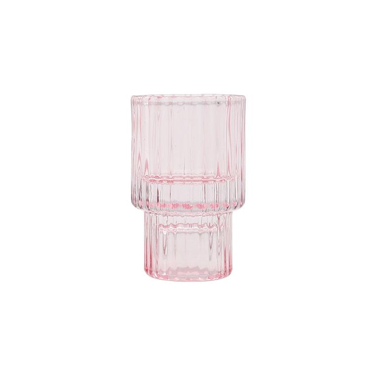 

Columnar Vertical Crystal Glass Candle Holder - Heat-Resistant Multifunctional Holder Household Translucent Desktop Ornament