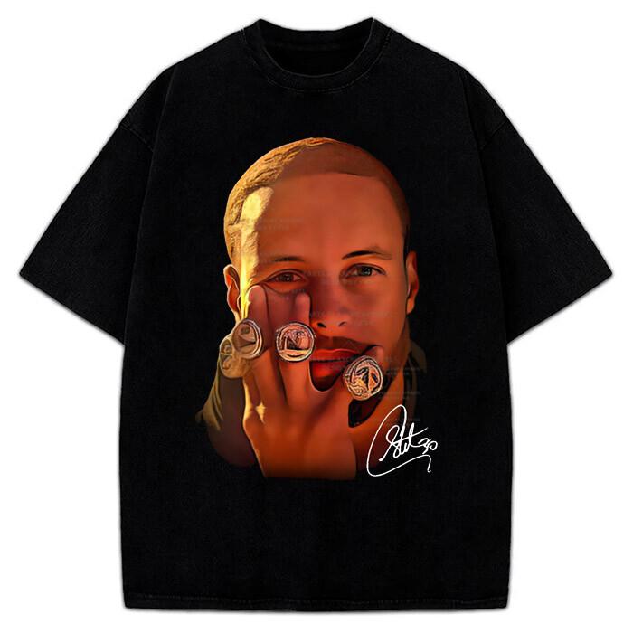 Stephen Curry Rings Muse Steph Curry GSW Custom Design Graphic TShirt 2XL