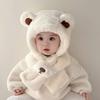 Baby hat scarf integrated neck hat baby autumn and winter cute super cute boys and girls winter children's ear hat