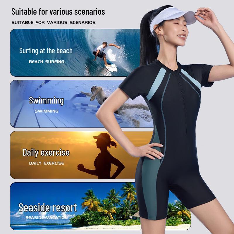 Xujian Women's One-Piece Racing Swimsuit