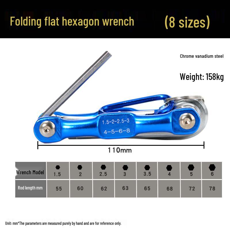 Folding Metric Torx Hex Key and Screwdriver Tool Set