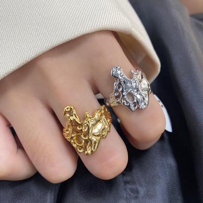 Trendiger Geometrischer Lava-Ring: Damenmode Influencer Stil Zeigefinger-Accessoire