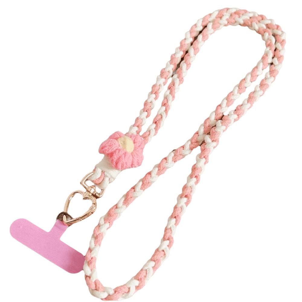 Rainbow Color Phone Woven Chain Phone Charm Crossbody Lanyard Cell Phone Strap  Hanging Ornament