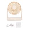 Desk Fan Battery Operated 3 Speed Oscillating Table Fan with Hanging Hook Night Light Brushless Motor for Camp Kitchen