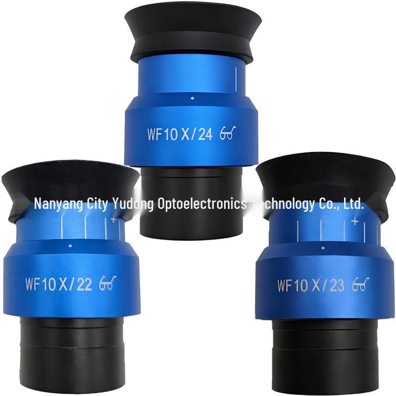 Stereo Microscope with WF10X High Eyepoint, Wide-Angle Eyepiece, 22/23/24mm FOV, 30mm Interface, Adjustable Field of View